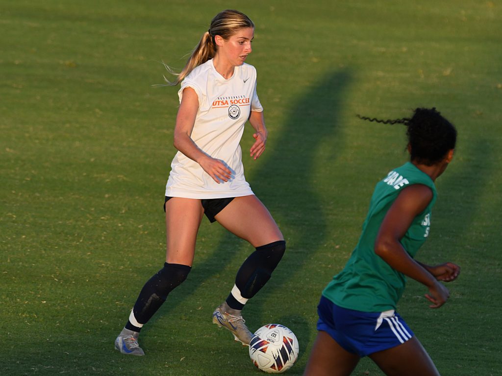 UTSA beat A&M-Corpus Christi 6-0 in a women's soccer exhibition on Sunday, Aug. 3, 2025, at UTSA Park West. - photo by Joe Alexander