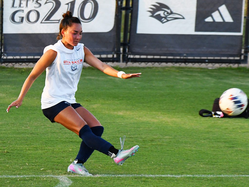 UTSA beat A&M-Corpus Christi 6-0 in a women's soccer exhibition on Sunday, Aug. 3, 2025, at UTSA Park West. - photo by Joe Alexander