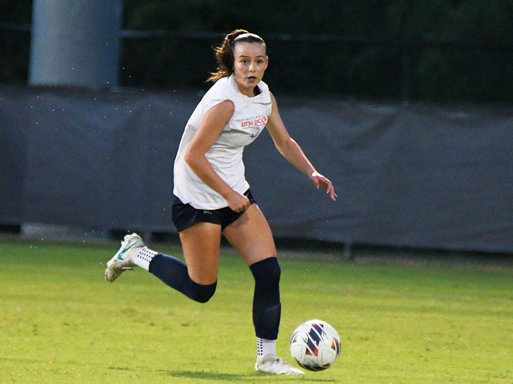 UTSA beat A&M-Corpus Christi 6-0 in a women's soccer exhibition on Sunday, Aug. 3, 2025, at UTSA Park West. - photo by Joe Alexander