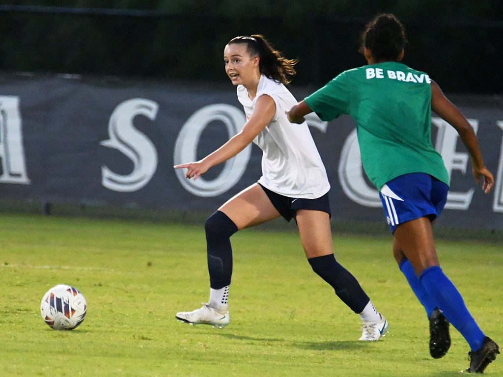 UTSA beat A&M-Corpus Christi 6-0 in a women's soccer exhibition on Sunday, Aug. 3, 2025, at UTSA Park West. - photo by Joe Alexander