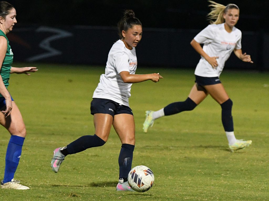 UTSA beat A&M-Corpus Christi 6-0 in a women's soccer exhibition on Sunday, Aug. 3, 2025, at UTSA Park West. - photo by Joe Alexander