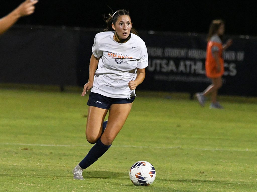 UTSA beat A&M-Corpus Christi 6-0 in a women's soccer exhibition on Sunday, Aug. 3, 2025, at UTSA Park West. - photo by Joe Alexander