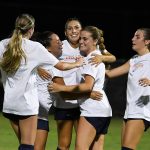 UTSA players celebrate after Michelle Polo scored UTSA's fourth goal in the 59th minute in a 6-0 exhibition victory over A&M-Corpus Christi on Sunday, Aug. 3, 2025, at Park West. - photo by Joe Alexander
