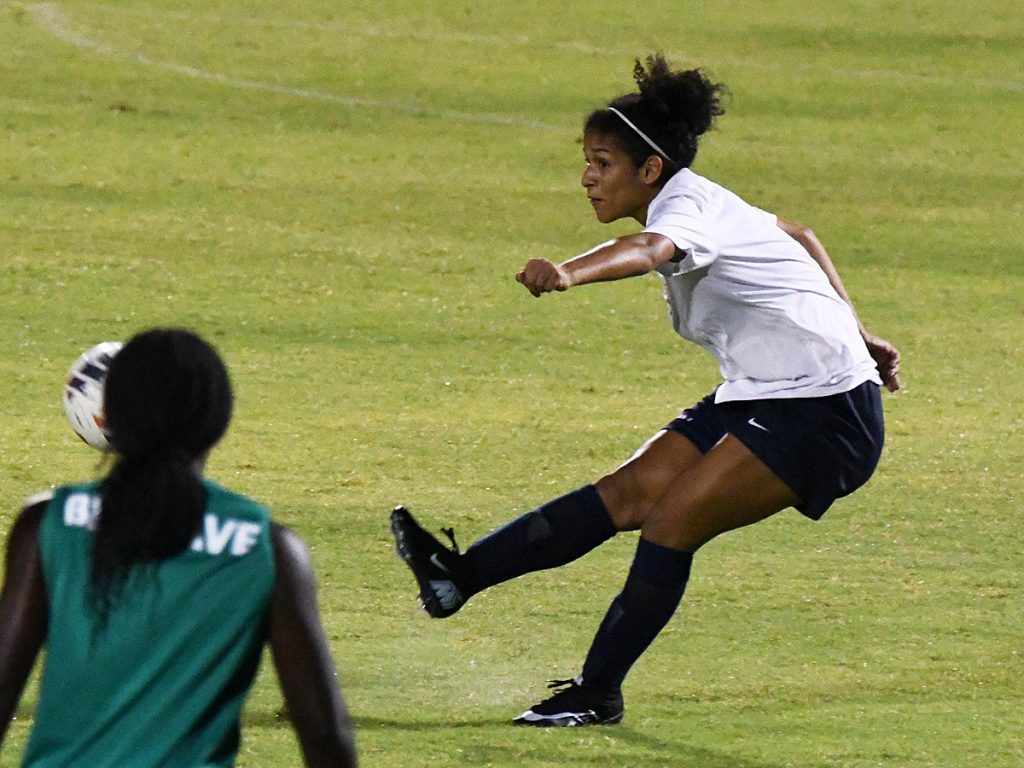 UTSA beat A&M-Corpus Christi 6-0 in a women's soccer exhibition on Sunday, Aug. 3, 2025, at UTSA Park West. - photo by Joe Alexander