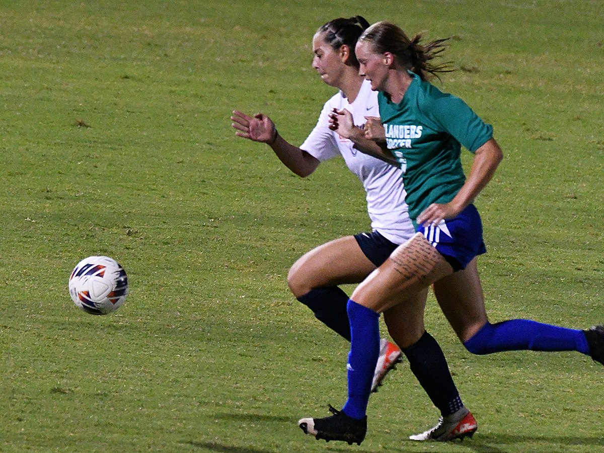 Ava Jackson scored UTSA's sixth goal in the 81st minute in a 6-0 exhibition victory over A&M-Corpus Christi on Sunday, Aug. 3, 2025, at Park West. - photo by Joe Alexander