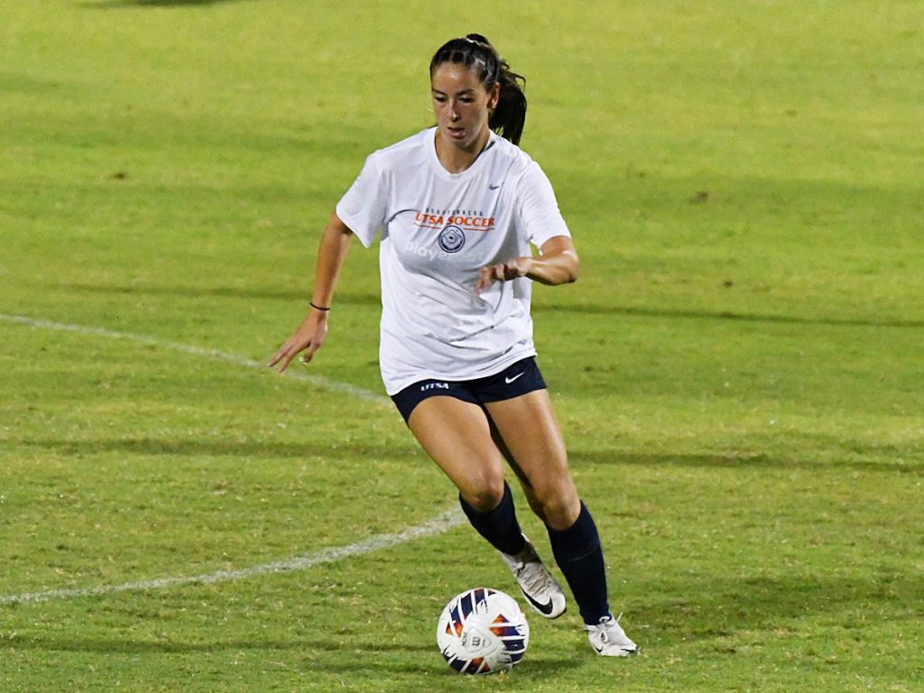 UTSA beat A&M-Corpus Christi 6-0 in a women's soccer exhibition on Sunday, Aug. 3, 2025, at UTSA Park West. - photo by Joe Alexander