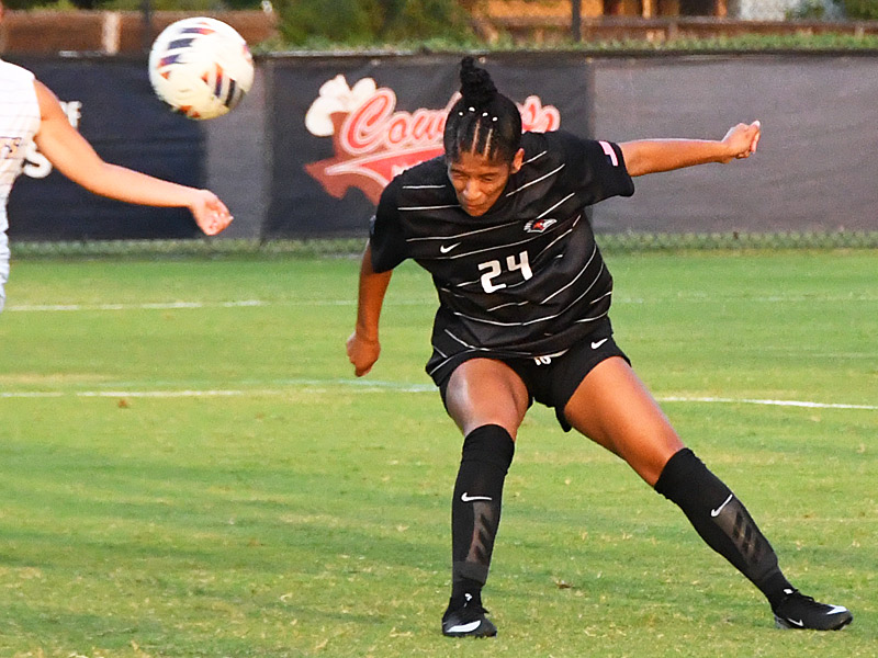 Aaliyaiah Durden scored UTSA women's soccer's first goal of the season in the 33rd minute of a 3-0 victory over St. Mary's on Thursday, Aug. 21, 2025, at Park West Athletics Complex. - photo by Joe Alexander