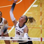 Taylor Gaines. UTSA women's volleyball lost to Tulsa 3-2 in American Athletic Conference action Friday, Sept. 26, 2025, at the Convocation Center. - photo by Joe Alexander