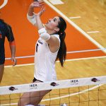 Giada Obregon. East Carolina 3-0 in American Athletic Conference volleyball on Sunday, Oct. 19, 2025, at the Convocation Center. - photo by Joe Alexander