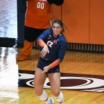 Megan Hawkins. East Carolina 3-0 in American Athletic Conference volleyball on Sunday, Oct. 19, 2025, at the Convocation Center. - photo by Joe Alexander