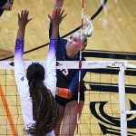 Taylor Gaines. East Carolina 3-0 in American Athletic Conference volleyball on Sunday, Oct. 19, 2025, at the Convocation Center. - photo by Joe Alexander
