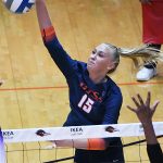 Taylor Gaines. East Carolina 3-0 in American Athletic Conference volleyball on Sunday, Oct. 19, 2025, at the Convocation Center. - photo by Joe Alexander