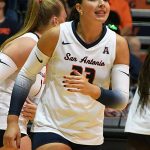 Brooke Elliott. UTSA volleyball lost to Wichita State 3-1 in American Athletic Conference action on Friday, Oct. 17, 2025, at the Convocation Center. - photo by Joe Alexander