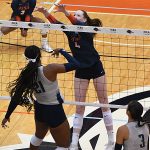 Caroline Tredwell. UTSA volleyball lost to Rice 3-0 on Sunday, Oct. 12, 2025, at the Convocation Center. - photo by Joe Alexander