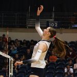 Caroline Tredwell. UTSA volleyball lost to Wichita State 3-1 in American Athletic Conference action on Friday, Oct. 17, 2025, at the Convocation Center. - photo by Joe Alexander