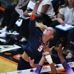 Ally Tribe. East Carolina 3-0 in American Athletic Conference volleyball on Sunday, Oct. 19, 2025, at the Convocation Center. - photo by Joe Alexander