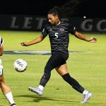 Taliyah Spain. UTSA's 2-1 women's soccer victory over South Florida at Park West on Thursday, Oct. 9, 2025. - photo by Joe Alexander