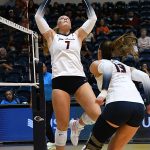 Makenna Wiepert. UTSA volleyball lost to Wichita State 3-1 in American Athletic Conference action on Friday, Oct. 17, 2025, at the Convocation Center. - photo by Joe Alexander