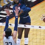 Gigi Mason. UTSA volleyball lost to Rice 3-0 on Sunday, Oct. 12, 2025, at the Convocation Center. - photo by Joe Alexander
