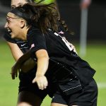 UTSA senior Kameron Kloza scored the Roadrunners' second goal in Thursday's 2-1 women's soccer victory over South Florida at Park West. - photo by Joe Alexander