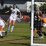 Michelle Polo scored in the 85th minute off a free-kick pass from Izzy Lane against East Carolina on Sunday at Park West. - photo by Joe Alexander