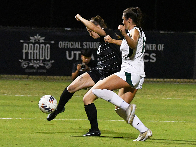 UTSA junior Michelle Polo scored the Roadrunners' first goal in Thursday's 2-1 women's soccer victory over South Florida at Park West. - photo by Joe Alexander