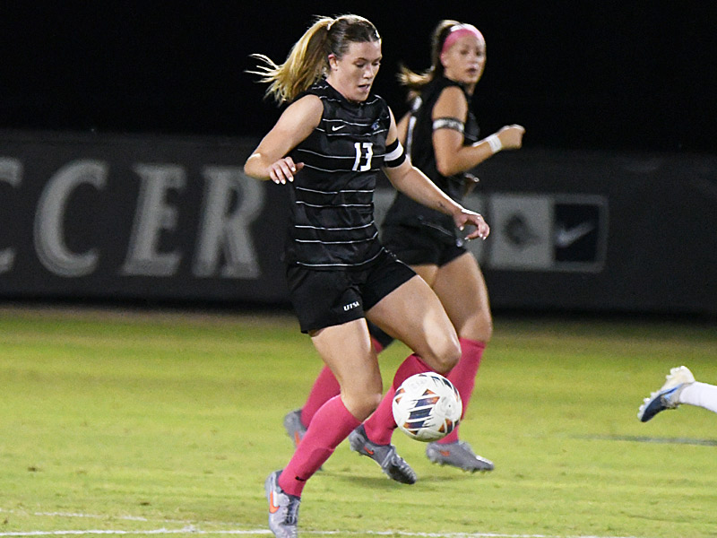 Zoe May, playing against Memphis on Thursday, is one of five seniors on the UTSA roster. UTSA will celebrate Senior Day on Sunday at Park West. - photo by Joe Alexander