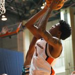Kaido Rayfield. UTSA beat College of Biblical Studies 97-30 in the men's basketball season opener on Wednesday, Nov. 5, 2025, at the Convocation Center. -photo by Joe Alexander