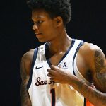 Kaido Rayfield. UTSA beat College of Biblical Studies 97-30 in the men's basketball season opener on Wednesday, Nov. 5, 2025, at the Convocation Center. -photo by Joe Alexander