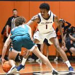 Kaido Rayfield. UTSA beat College of Biblical Studies 97-30 in the men's basketball season opener on Wednesday, Nov. 5, 2025, at the Convocation Center. -photo by Joe Alexander