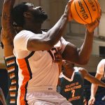 Daniel Akitoby. UTSA beat College of Biblical Studies 97-30 in the men's basketball season opener on Wednesday, Nov. 5, 2025, at the Convocation Center. -photo by Joe Alexander