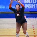 Megan Hawkins. UTSA volleyball lost to North Texas 3-0 on Sunday, Nov. 2, 2025, at the Convocation Center. - photo by Joe Alexander