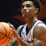 Austin Nunez. UTSA beat College of Biblical Studies 97-30 in the men's basketball season opener on Wednesday, Nov. 5, 2025, at the Convocation Center. -photo by Joe Alexander