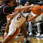 Austin Nunez. Southern Illinois Edwardsville (SIUE) beat UTSA 77-60 in men's basketball on Friday, Nov. 7, 2025, at the Convocation Center. - Photo by Joe Alexander