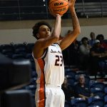 Matheo Coffi. UTSA beat College of Biblical Studies 97-30 in the men's basketball season opener on Wednesday, Nov. 5, 2025, at the Convocation Center. - photo by Joe Alexander