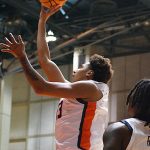 Matheo Coffi. UTSA beat College of Biblical Studies 97-30 in the men's basketball season opener on Wednesday, Nov. 5, 2025, at the Convocation Center. - photo by Joe Alexander