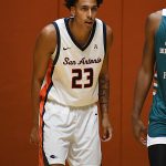 Matheo Coffi. UTSA beat College of Biblical Studies 97-30 in the men's basketball season opener on Wednesday, Nov. 5, 2025, at the Convocation Center. - photo by Joe Alexander