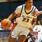 Matheo Coffi. Southern Illinois Edwardsville (SIUE) beat UTSA 77-60 in men's basketball on Friday, Nov. 7, 2025, at the Convocation Center. - Photo by Joe Alexander