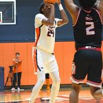 Baboucarr Njie. Southern Illinois Edwardsville (SIUE) beat UTSA 77-60 in men's basketball on Friday, Nov. 7, 2025, at the Convocation Center. - Photo by Joe Alexander