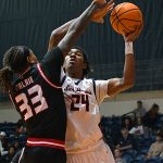 Baboucarr Njie. Southern Illinois Edwardsville (SIUE) beat UTSA 77-60 in men's basketball on Friday, Nov. 7, 2025, at the Convocation Center. - Photo by Joe Alexander