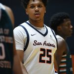 Jackson Fazande. UTSA beat College of Biblical Studies 97-30 in the men's basketball season opener on Wednesday, Nov. 5, 2025, at the Convocation Center. -photo by Joe Alexander