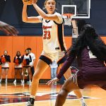 Emilia Dannebauer. UTSA women's basketball beat Texas State 64-41 on Thursday, Nov. 13, 2025, at the Convocation Center. - Photo by Joe Alexander
