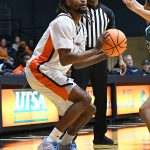 Brent Moss. UTSA beat College of Biblical Studies 97-30 in the men's basketball season opener on Wednesday, Nov. 5, 2025, at the Convocation Center. -photo by Joe Alexander
