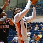 Brent Moss. Southern Illinois Edwardsville (SIUE) beat UTSA 77-60 in men's basketball on Friday, Nov. 7, 2025, at the Convocation Center. - Photo by Joe Alexander