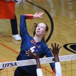 Caroline Tredwell. UTSA volleyball lost to North Texas 3-0 on Sunday, Nov. 2, 2025, at the Convocation Center. - photo by Joe Alexander