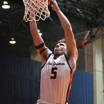 Pierce Spencer. UTSA beat College of Biblical Studies 97-30 in the men's basketball season opener on Wednesday, Nov. 5, 2025, at the Convocation Center. -photo by Joe Alexander