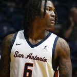 Macaleab Rich. UTSA beat College of Biblical Studies 97-30 in the men's basketball season opener on Wednesday, Nov. 5, 2025, at the Convocation Center. -photo by Joe Alexander
