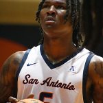 Macaleab Rich. UTSA beat College of Biblical Studies 97-30 in the men's basketball season opener on Wednesday, Nov. 5, 2025, at the Convocation Center. -photo by Joe Alexander