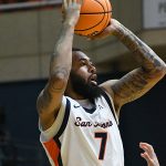Jamir Simpson. UTSA beat College of Biblical Studies 97-30 in the men's basketball season opener on Wednesday, Nov. 5, 2025, at the Convocation Center. -photo by Joe Alexander