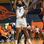 Jamir Simpson. Southern Illinois Edwardsville (SIUE) beat UTSA 77-60 in men's basketball on Friday, Nov. 7, 2025, at the Convocation Center. - Photo by Joe Alexander
